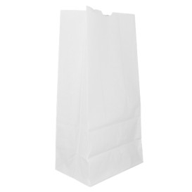 Papiertüten ohne Henkel Kraft-weiss 60g/m² 18+11x34cm (25 Stück)