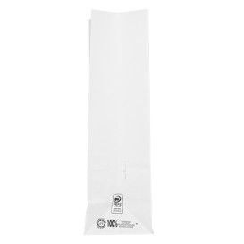 Papiertüten ohne Henkel Kraft-weiss 60g/m² 18+11x34cm (25 Stück)