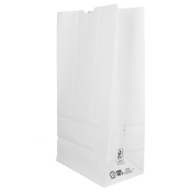 Papiertüten ohne Henkel Kraft-weiss 60g/m² 18+11x34cm (500 Stück)