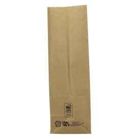 Papiertüten ohne Henkel Kraft braun 45g/m² 15+9x28cm (25 Stück)