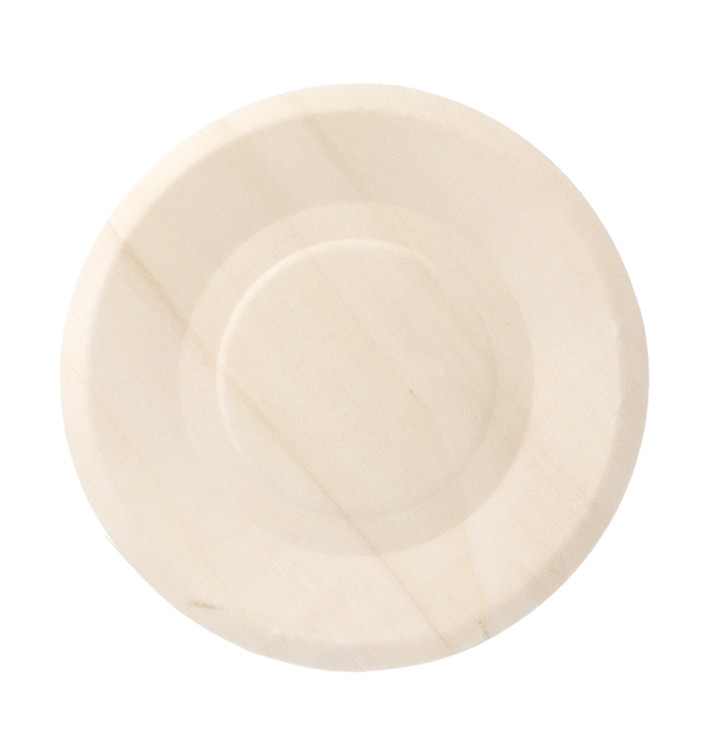 Teller aus Holz rund Ø15,5cm (50 Stück) Teller aus Holz rund Ø15,5cm (50 Stück)