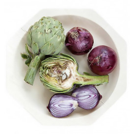 Teller aus Holz Achteckig 260mm (50 Einheiten)