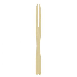 Mini Gabel aus Bambus 90mm (200 Einh.)