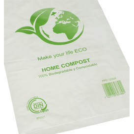 Plastiktüten mit Griffloch Bio Home Compost 20x33cm (100 Stück)