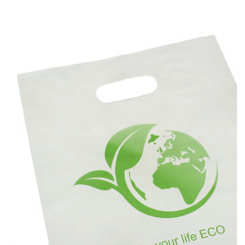 Plastiktüten mit Griffloch Bio Home Compost 20x33cm (100 Stück)
