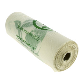 Rolle mit Plastiktüten ohne Griffe Bio Home Compost 30x40cm (3000 Stück)