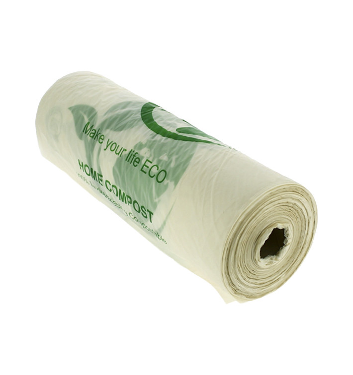 Rolle mit Plastiktüten ohne Griffe Bio Home Compost 30x40cm 15µm (500 ...