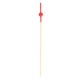 Bambusspieße Rote Kugel 120mm (100 Stück)