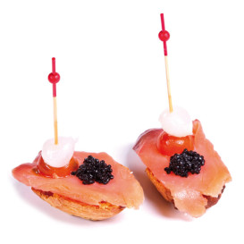 Bambusspieße Rote Kugel 120mm (100 Stück)