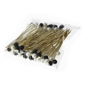 Bambusspieße mit Perle 90mm (100 Stück)