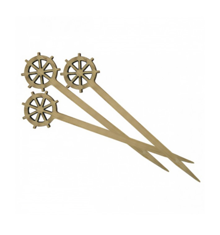 Bambusspieße Steuerrad 90mm (100 Stück) Bambusspieße Steuerrad 90mm (100 Stück)
