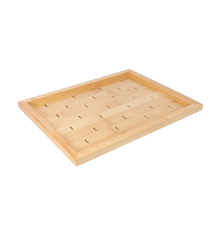 Spießhalter aus Bambus 25x20cm (20 Stück) Spießhalter aus Bambus 25x20cm (20 Stück)