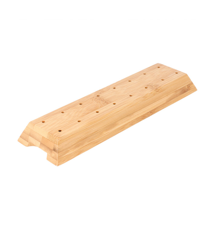 Spießhalter aus Bambus Braun 20x6x2cm (12 Stück) Spießhalter aus Bambus Braun 20x6x2cm (12 Stück)