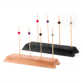 Spießhalter aus Bambus Schwarz 20x6x2cm (48 Stück)