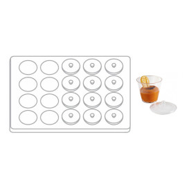 Plastikbox mit 20 herausnehmbaren runden Dessertbechern (1 Stück)