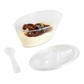 Plastikbox mit 12 herausnehmbaren ovalen Dessertbechern (12 Einheit)