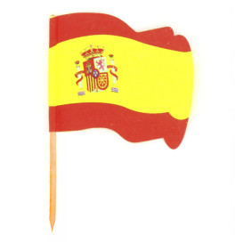 Holzspieße Flagge "Spanien" 65mm (144 Einh.)