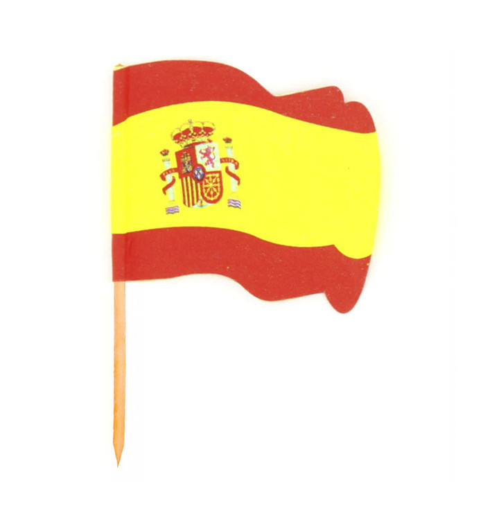 Holzspieße Flagge "Spanien" 65mm (144 Einh.) Holzspieße Flagge "Spanien" 65mm (144 Einh.)