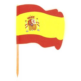 Holzspieße Flagge "Spanien" 65mm (14.400 Einh.)