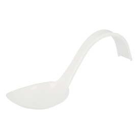 Häppchen-Löffel Flach mit Griff weiß 130mm (50 Stück)
