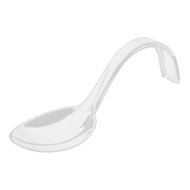 Häppchen-Löffel Flach mit Griff weiß 130mm (50 Stück)