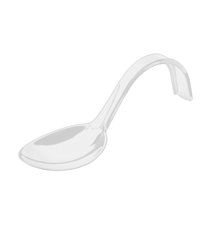 Häppchen-Löffel Flach mit Griff weiß 130mm (50 Stück)