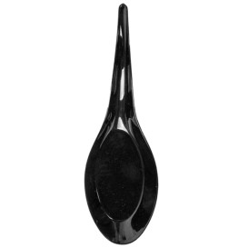 Häppchen-Löffel Plastik Schwarz 12cm (2000 Stück)