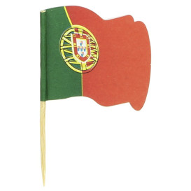 Holzspieße Flagge "Portugal" 65mm (144 Einh.)