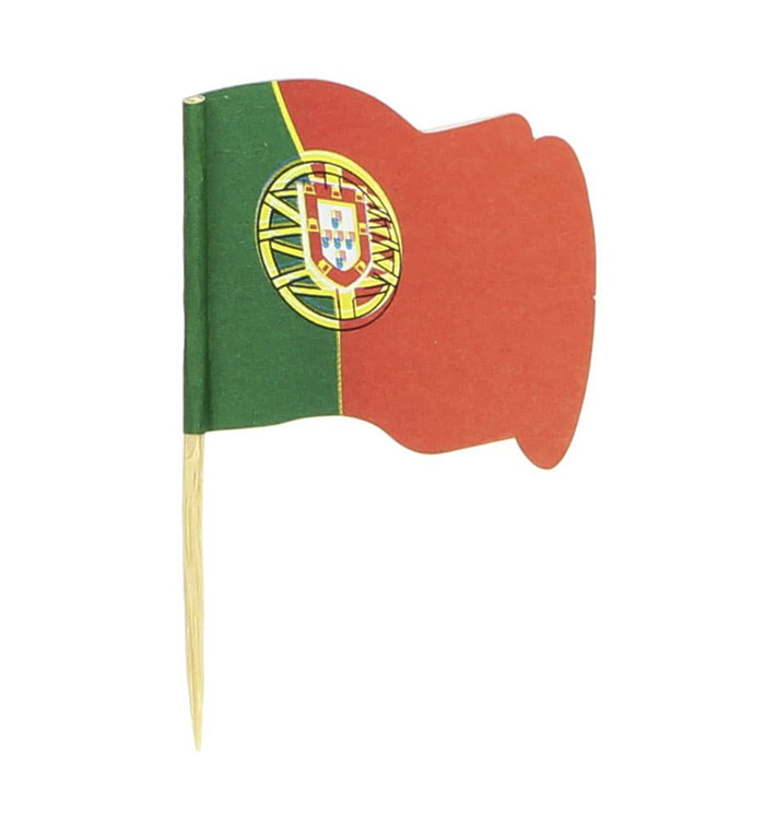 Holzspieße Flagge "Portugal" 65mm (144 Einh.) Holzspieße Flagge "Portugal" 65mm (144 Einh.)