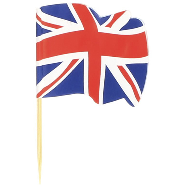 Holzspieße Flagge "UK" 65mm (14.400 Einh.)