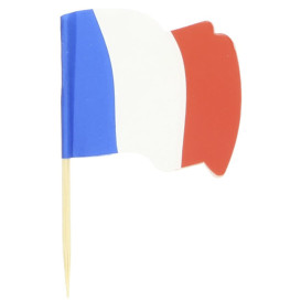 Holzspieße Flagge "Frankreich" 65mm (144 Einh.)