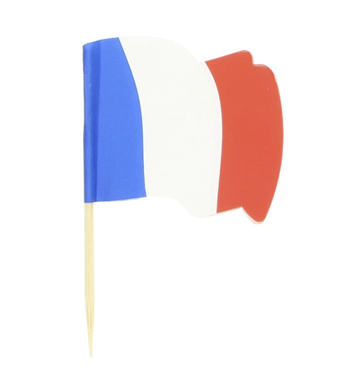 Holzspieße Flagge "Frankreich" 65mm (144 Einh.) Holzspieße Flagge "Frankreich" 65mm (144 Einh.)
