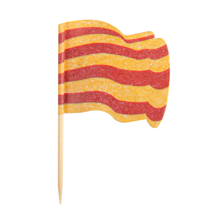 Holzspieße Flagge "Katalonien" 65mm (144 Einh.) Holzspieße Flagge "Katalonien" 65mm (144 Einh.)