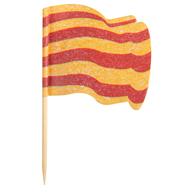 Holzspieße Flagge "Katalonien" 65mm (14.400 Einh.)