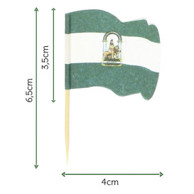 Holzspieße Flagge "Andalusien" 65mm (14.400 Einh.)