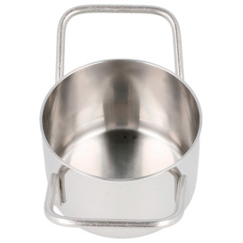 Mini-Kasserolle aus Stahl Ø80x45mm (1 Stück)