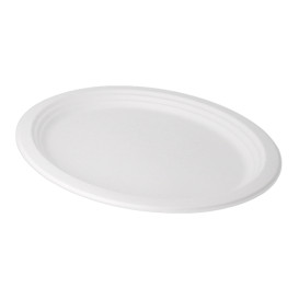 Tray Zuckerrohr-Fasern Weiß 320x255x21mm (200 Stück)