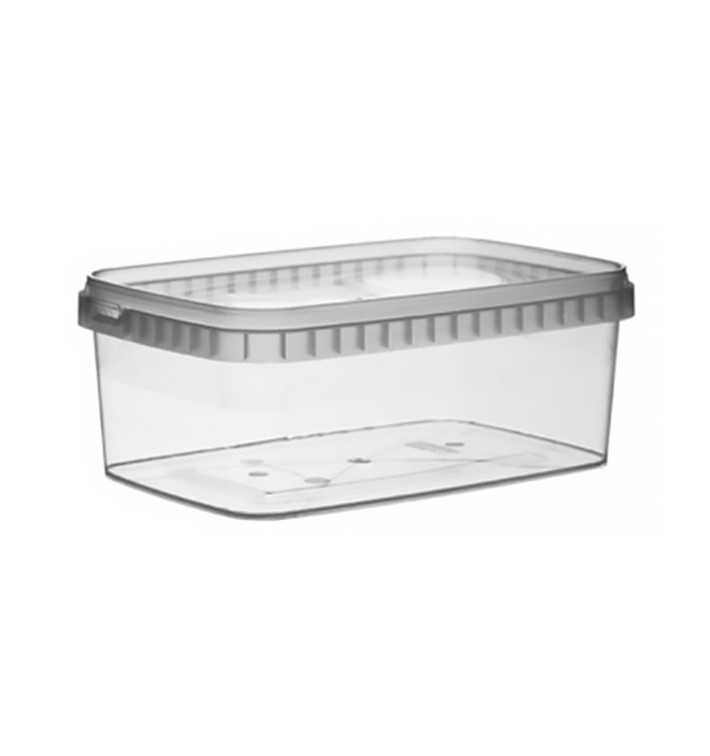 Verpackungsbecher aus Plastik mit Deckel 1200ml 19x12cm (13 Stück) Verpackungsbecher aus Plastik mit Deckel 1200ml 19x12cm (13 Stück)