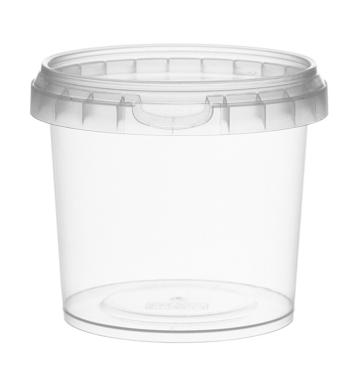 Verpackungsbecher aus Plastik mit Deckel 365ml Ø9,5 (456 Einh.) Verpackungsbecher aus Plastik mit Deckel 365ml Ø9,5 (456 Einh.)