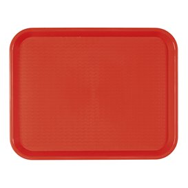 Plastiktablett rechteckig extra hart rot 27,5x35.5cm (1 Stück)