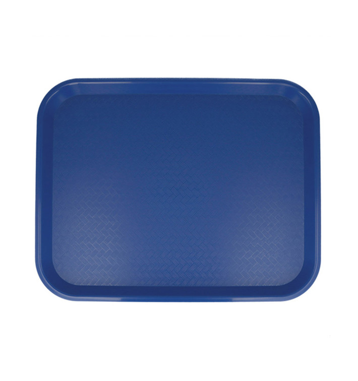 Plastiktablett rechteckig extra hart blau 35,5x45,3cm (12 Stück)