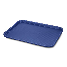 Plastiktablett rechteckig extra hart blau 35,5x45,3cm (12 Stück)