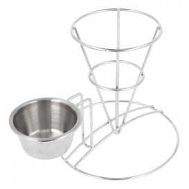 Pommestütenhalter mit Soβenbecher Ø83x127mm(12 Stück)