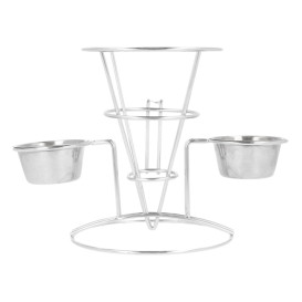 Pommestütenhalter mit 2 Soβenbecher Ø108x152mm (12 Stück)