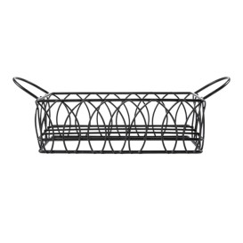 StahlKorb Rechteckig Schwarz 210x80x70mm (1 Stück)