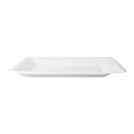 Papierteller Biocoated weiß Quadratischer 23cm (20 Stück)