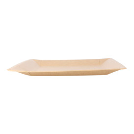 Papierteller Biocoated Natürliuch Quadratischer 18cm (20 Stück)