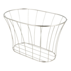 StahlKorb Oval Silber 210x127x127mm (1 Stück)