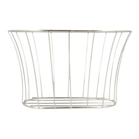 StahlKorb Oval Silber 210x127x127mm (1 Stück)