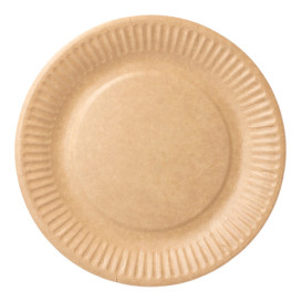 Papierteller Biocoated Natürliche Relief Ø18cm (20 Stück)